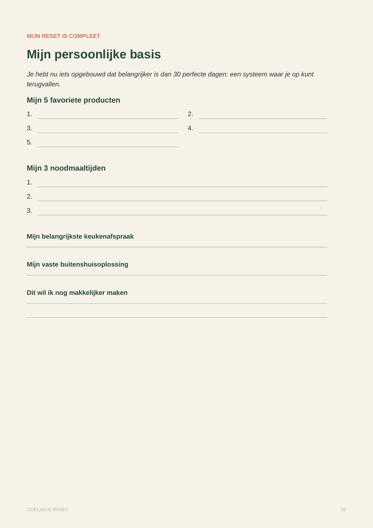 Afsluitende pagina over je persoonlijke glutenvrije basis